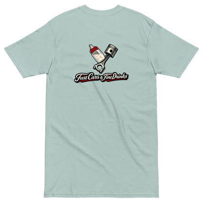 Driven Dads Club Men’s Premium Heavyweight Tee | Thick Cotton Dad Shirt | Classic Fit Father Tee | Car Lover Dad Apparel | Durable Everyday Graphic T-Shirt